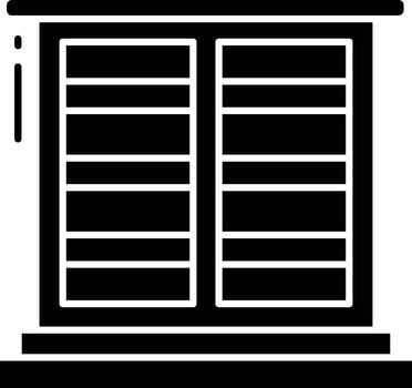 window solid glyph illustration vector