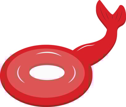 Swimming Ring Illustration in Flat Design. vector