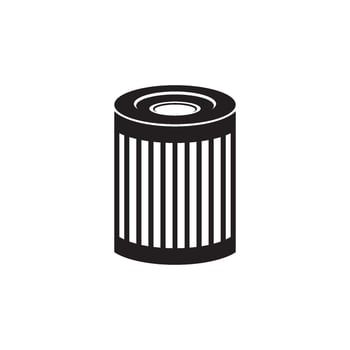 car oil filter outline icon vector