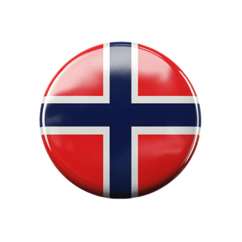 Norway Flag Button AI-Generative png