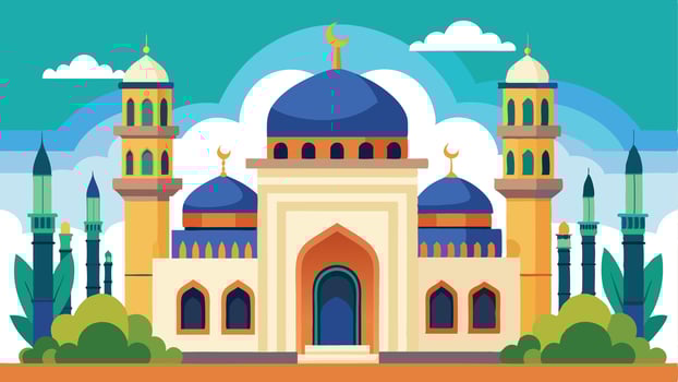 Artwork of mosque vector