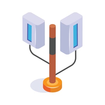 Have a look at this creative isometric icon of telecommunication antenna vector