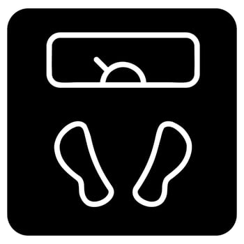 Bathroom Scale Glyph Icon vector