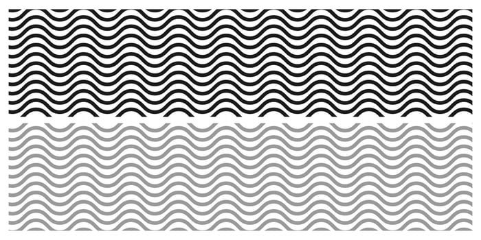 Regular wavy line pattern graphic design element background. vector