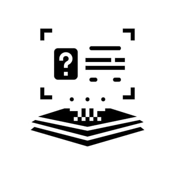 audience polling virtual conference glyph icon illustration vector