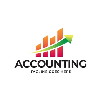 Accounting logo template vector