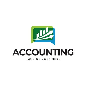 Accounting logo template vector