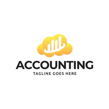 Accounting logo template vector