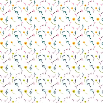 Seamless Pattern Elements Flower Seamless Pattern Elements Flower Ditsy Plant Pattern vector