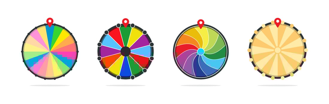 Wheel of fortune roulette illustration. vector
