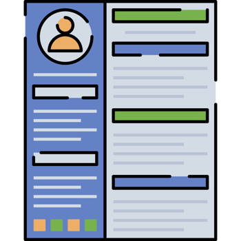 Curriculum Vitae Illustration Isolated on Transparent Background png