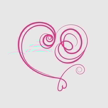 Love Ornament line art vector