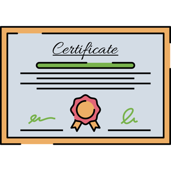 Certificate Illustration Isolated on Transparent Background png