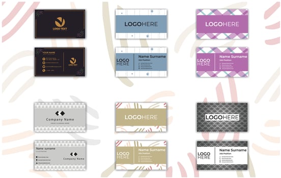 Print Abstract Colorful Business Card Template . vector