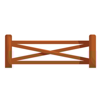 Wooden fence protecting ranch from unwanted visitors vector