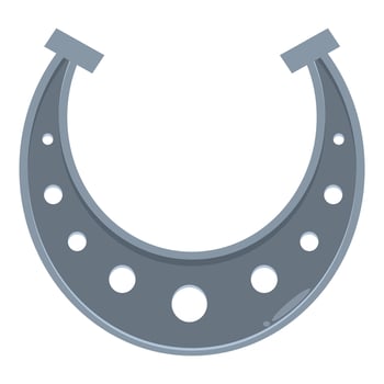 Silver horseshoe bringing good luck and fortune vector