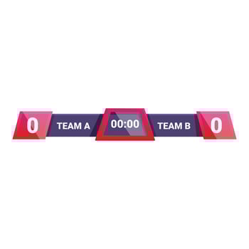 Modern scoreboard with time and result display for team a and team b vector