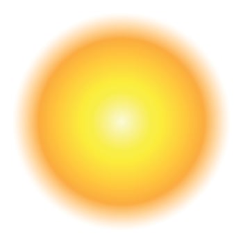 Yellow and orange gradient creating a bright ball of light vector