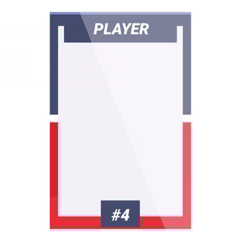 Player number 4 frame design with transparent background vector