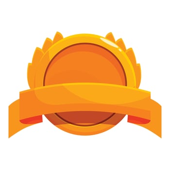 Golden seal of quality with banner emphasizing achievement vector