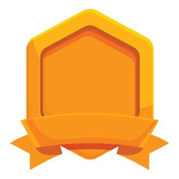 Golden seal with ribbon celebrating success and achievement vector