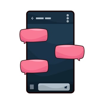 Illustration of chat box vector