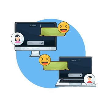 illustration of very exciting chat vector