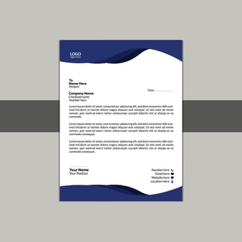 creative and corporate letter head design template vector