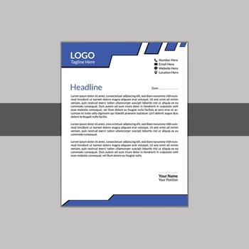 Modern and corporate letter head design vector