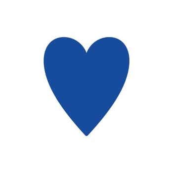 a blue heart icon on a white background vector