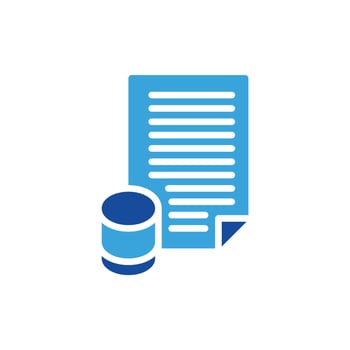 a document and a cup of coffee icon vector