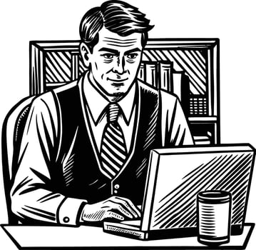 Artwork of employee vector