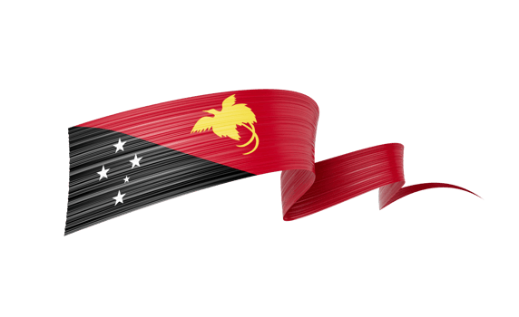 3d Flag Of Papua New Guinea 3d Shiny Waving Ribbon Flag 3d Illustration png