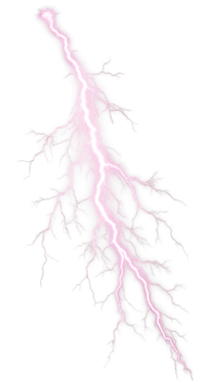 Vibrant pink electric lightning with transparent background png