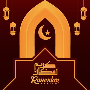 ramadan kareem greeting card with arabic calligraphy ramadan kareem vector