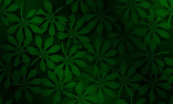 dark green leaves seamless pattern. vintage wallpaper. vector
