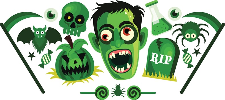 Set of Halloween Graphics vector