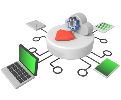 Networking of connections cloud computing security concept png