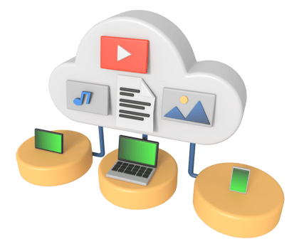 Iot cloud server network data concept png
