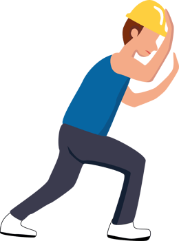 construction worker pushing a blank something png