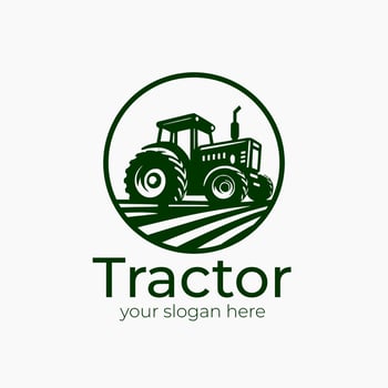 Agriculture Tractor Logo design template vector