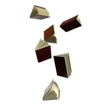 The Book drop in air for education or library concept 3d rendering. png
