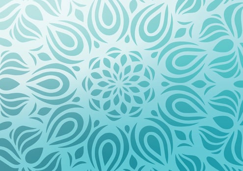 Soft blue mandala natural beauty background vector