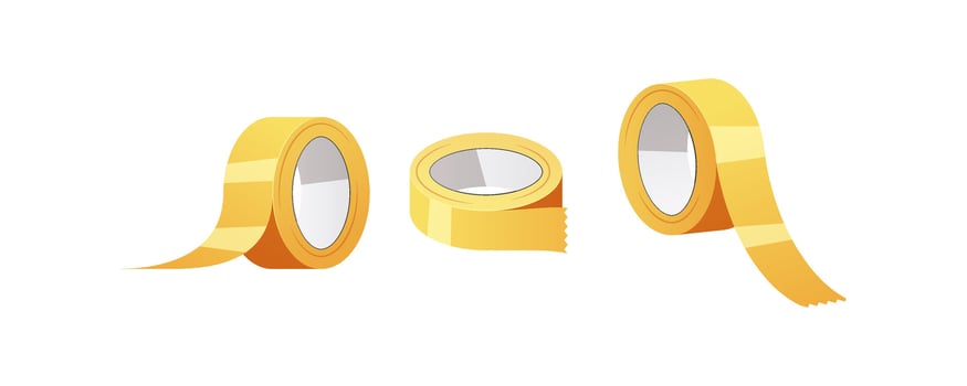 Adhesive tape isolated on white background. vector