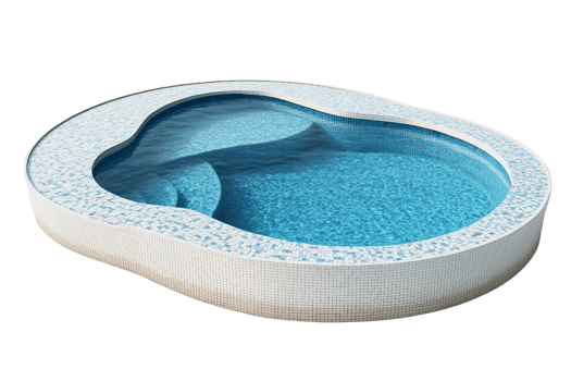 swimming pool with clear blue on a transparent background png