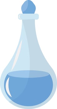 Potion Bottle Isolated on White Background vector