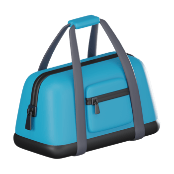 Gym Bag 3D Illustration, Sport and Fitness Equipment Icon png