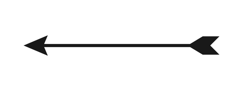 Archery arrow on white background. vector