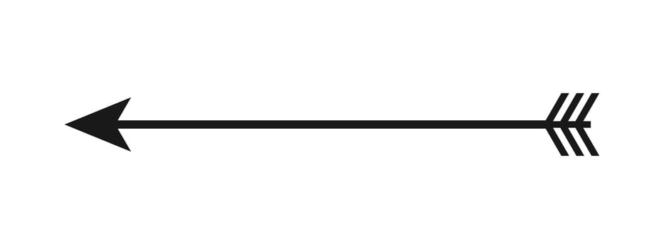 Bow arrow on white background. vector