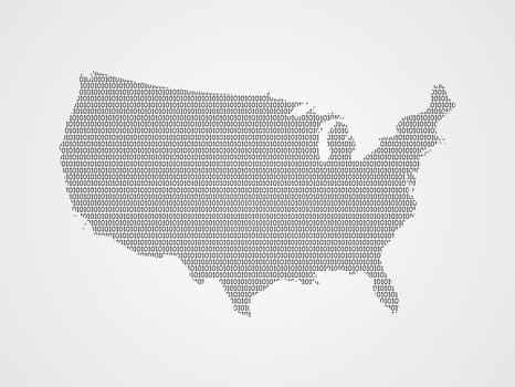 USA or United States of America map using binary numbers or signs vector